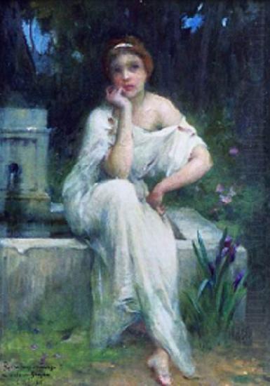 Charles-Amable Lenoir Study for A Meditation china oil painting image